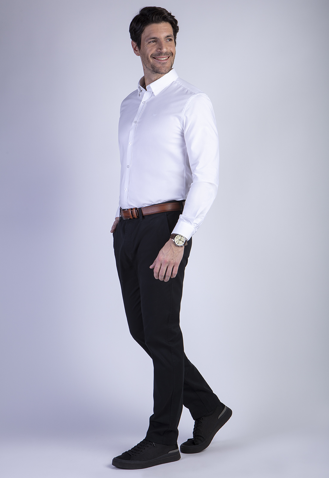 PANTALON L/31 TWILL SLIM BLACK - 3