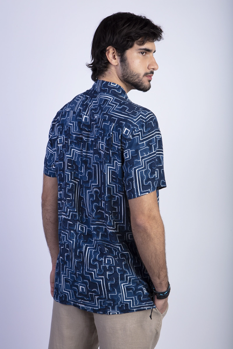 CAMISA ESTAMPADA SILVER FJ NAVY - 2