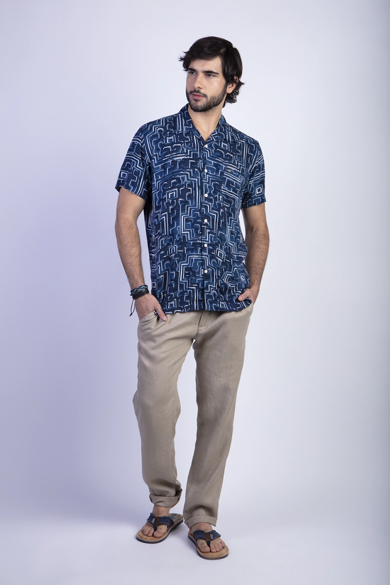 CAMISA ESTAMPADA SILVER FJ NAVY - 3