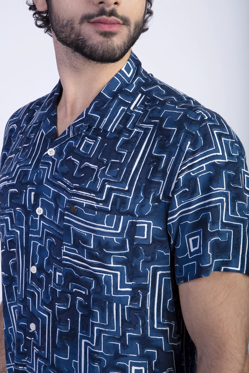 CAMISA ESTAMPADA SILVER FJ NAVY - 4