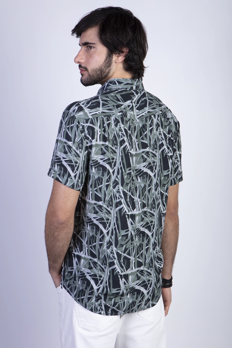 CAMISA ESTAMPADA BAMBOO FJ GREEN - 2