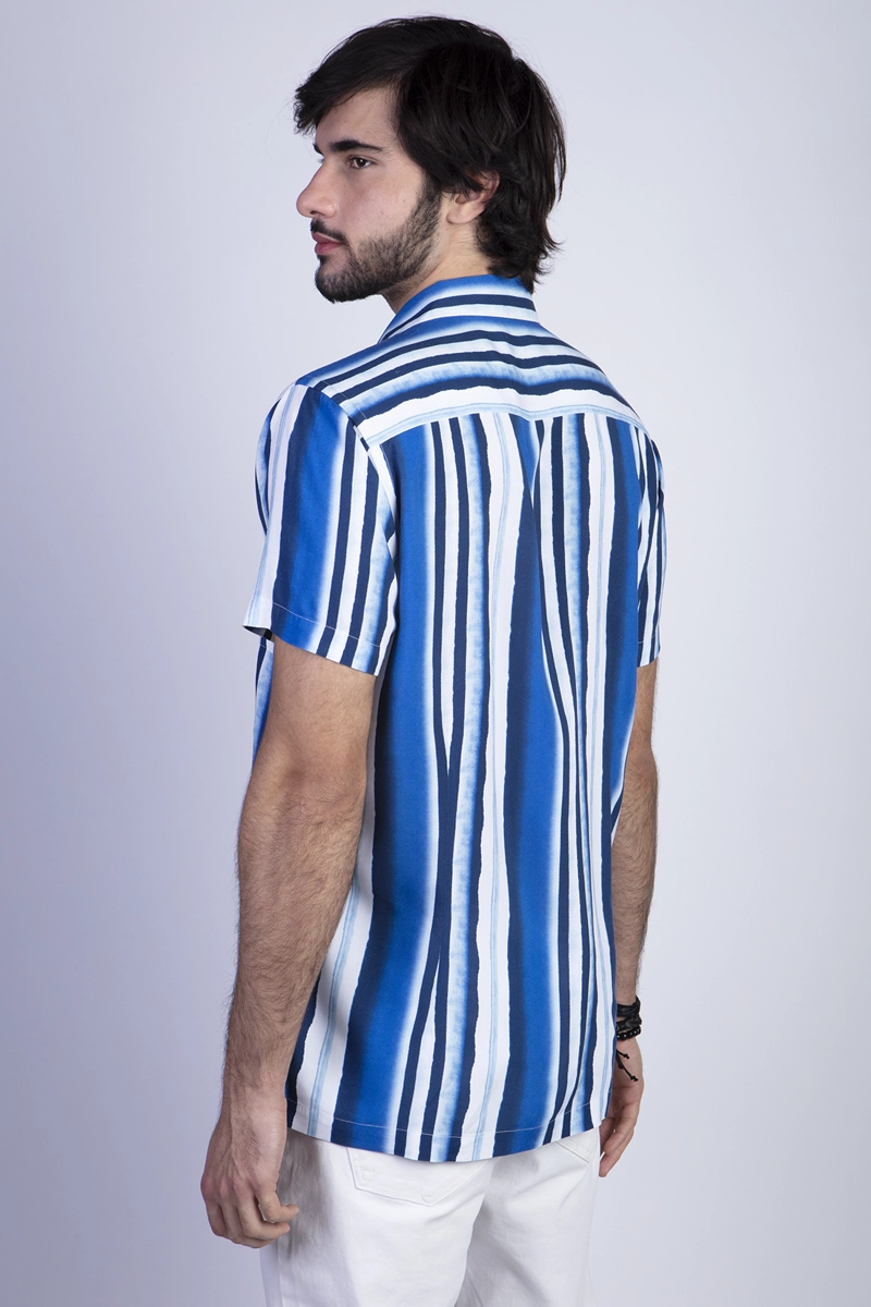 CAMISA ESTAMPADA AQUA F BLUE - 2