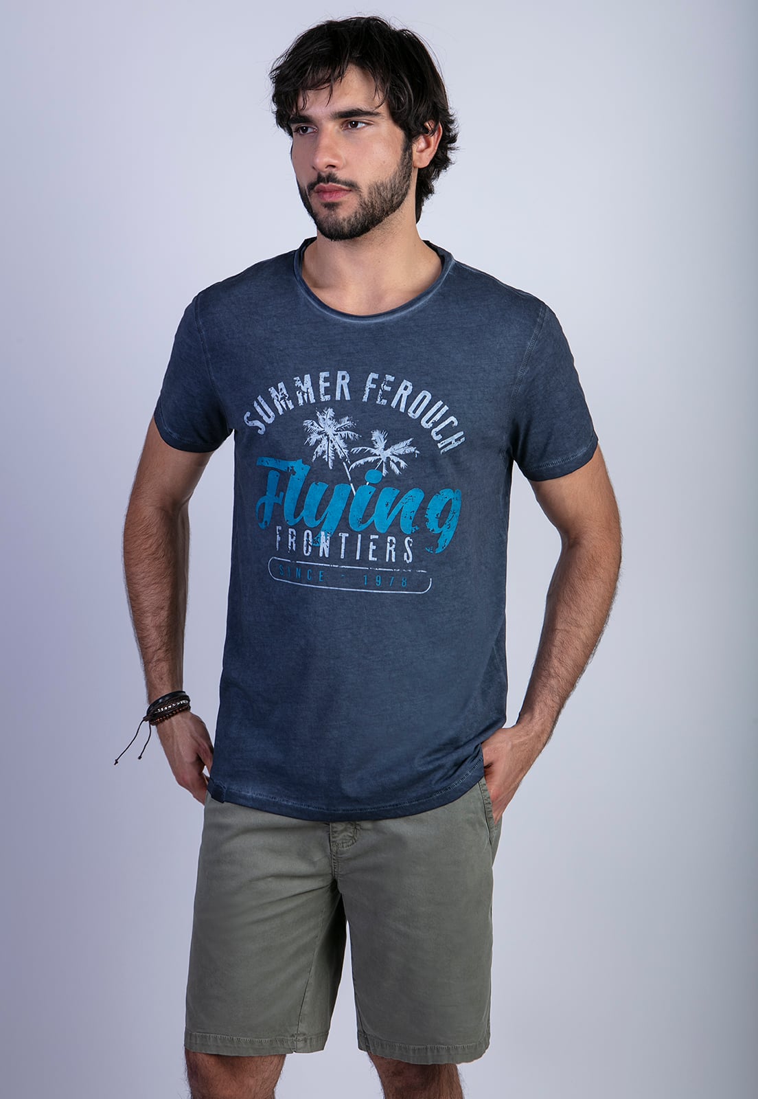 POLERA DIRTY WASH SEATLE NAVY - 1