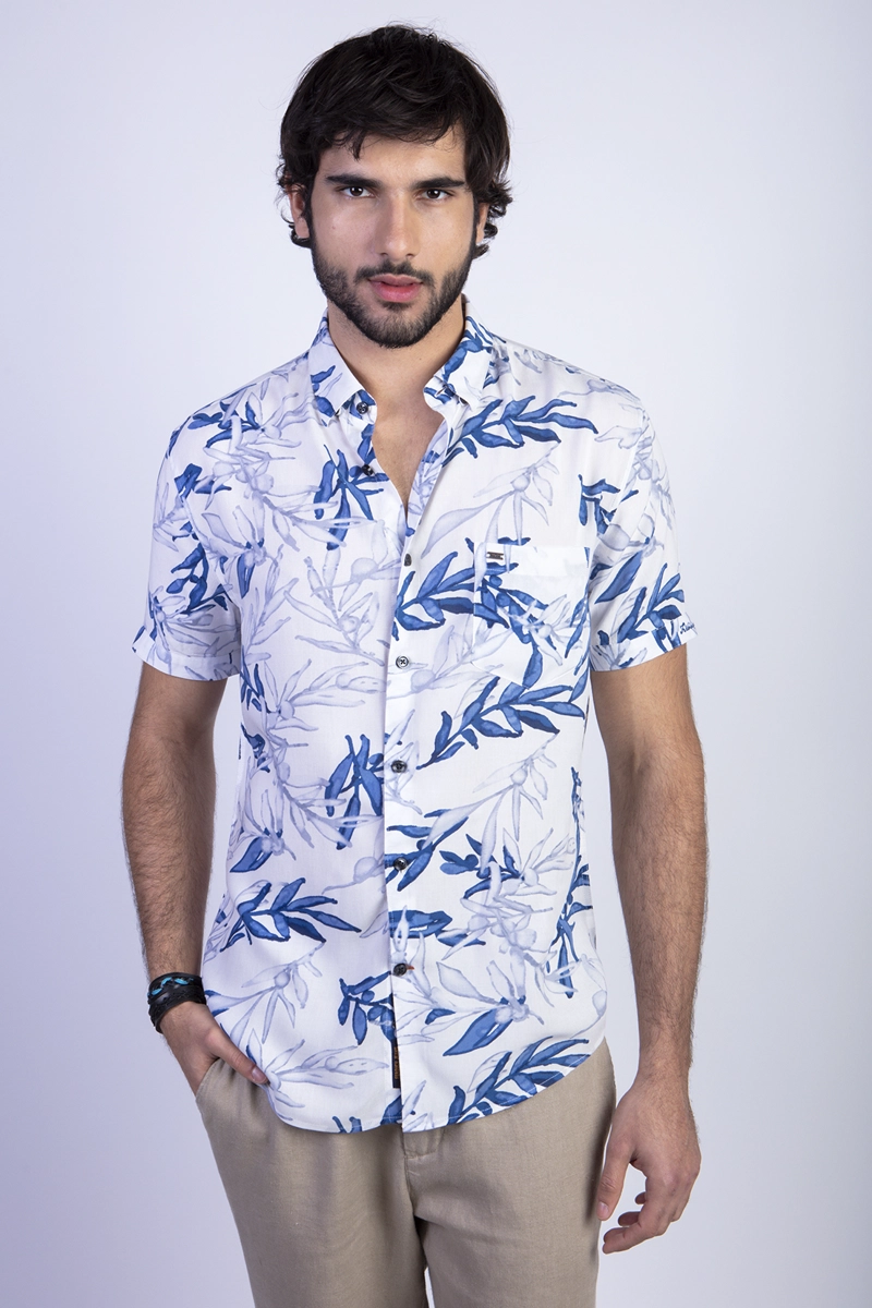 CAMISA ESTAMPADA MEMPHIS FJ BLUE - 1