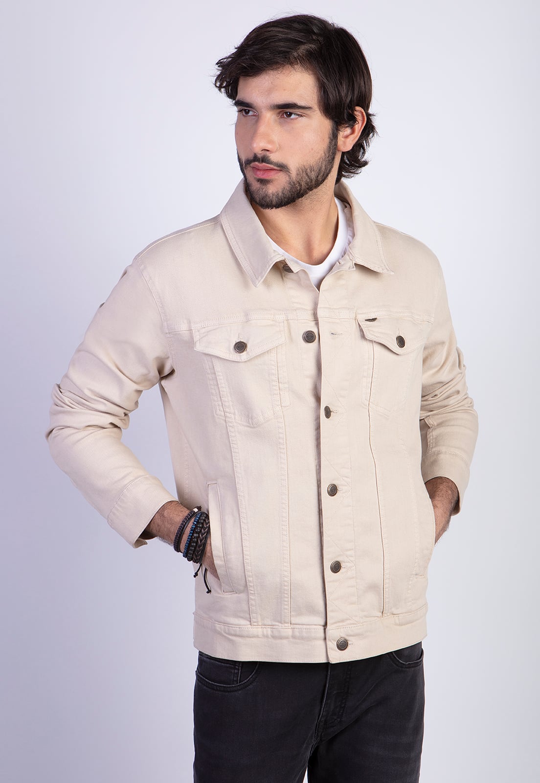 CHAQUETA BASIC DENIMFJ OYSTER - 1