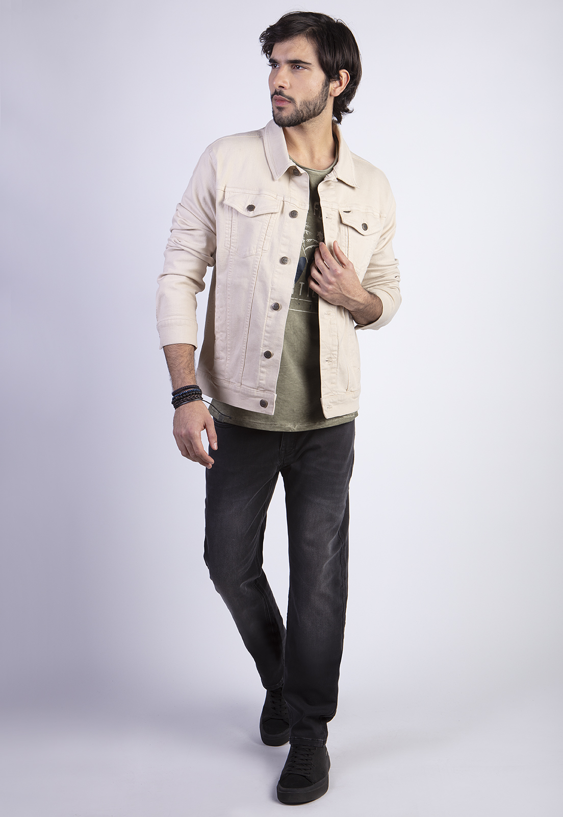 CHAQUETA BASIC DENIMFJ OYSTER - 3