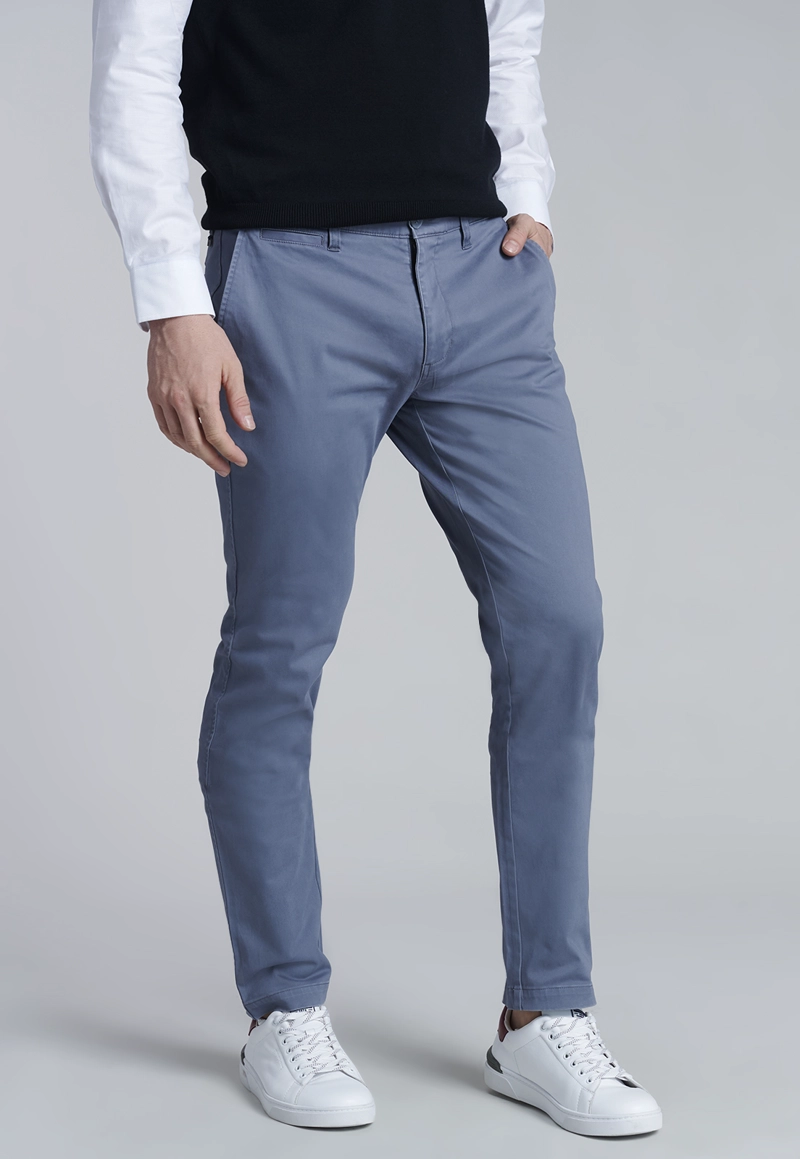PANTALÓN ALGODÓN HOMBRE FEROUCH GRIS 206003X0107 TWILL METAL SLIM L/33 - 1