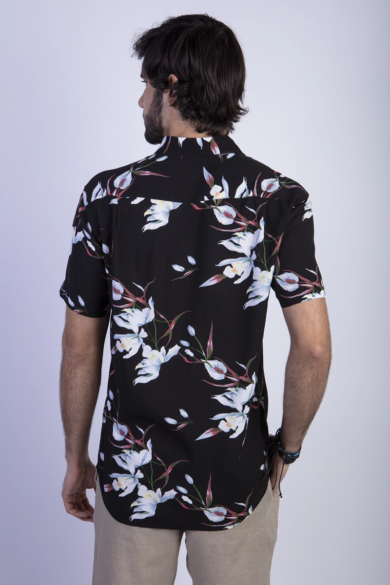 CAMISA ESTAMPADA FLORES FJ BLACK - 2