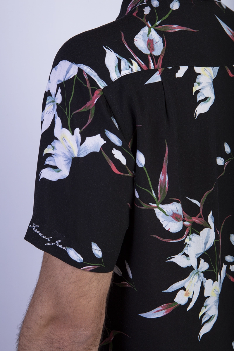 CAMISA ESTAMPADA FLORES FJ BLACK - 4