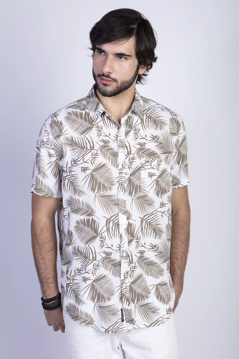 CAMISA ESTAMPADA PALMERA FJ MILITARY - 1
