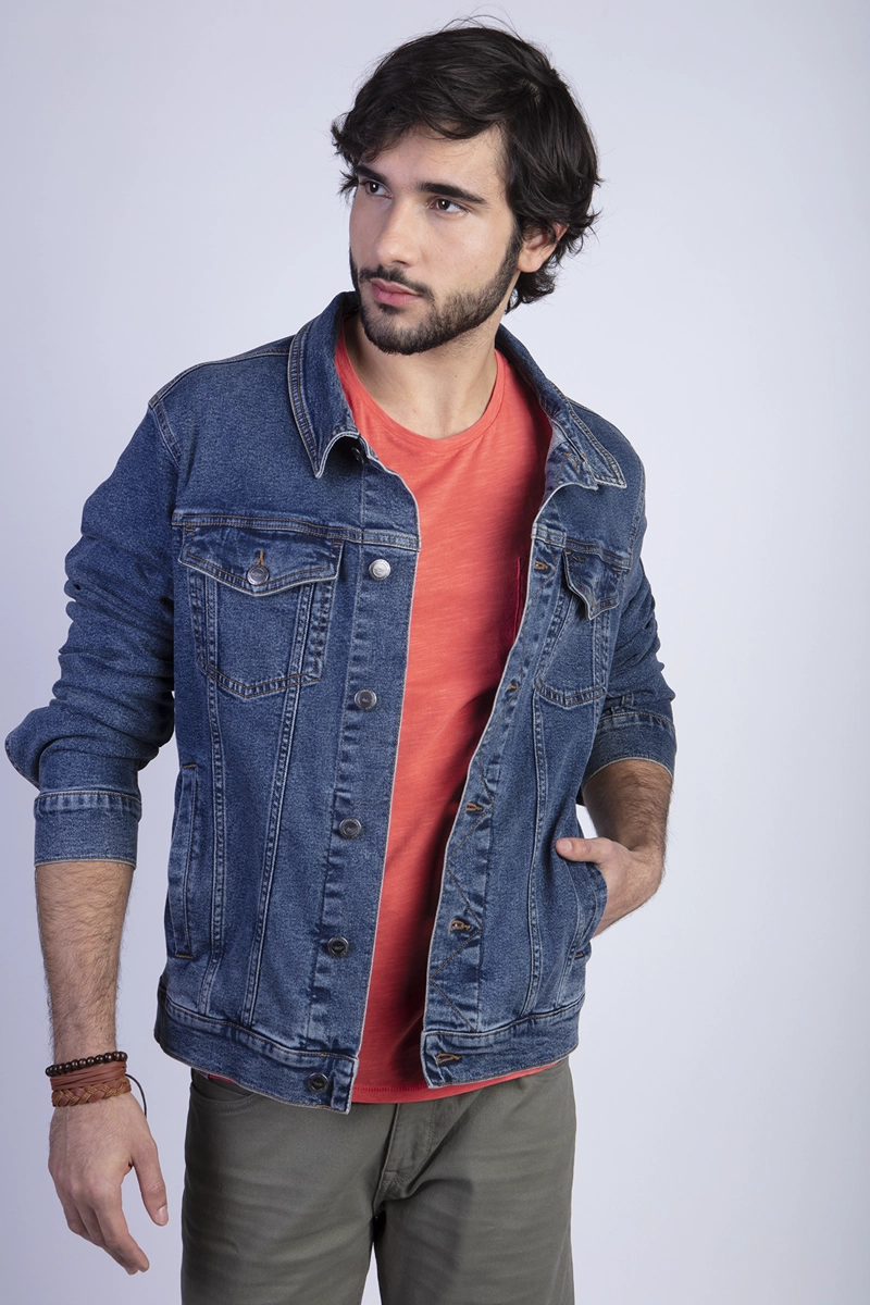 CHAQUETA BASIC DENIMFJ NAVY - 1