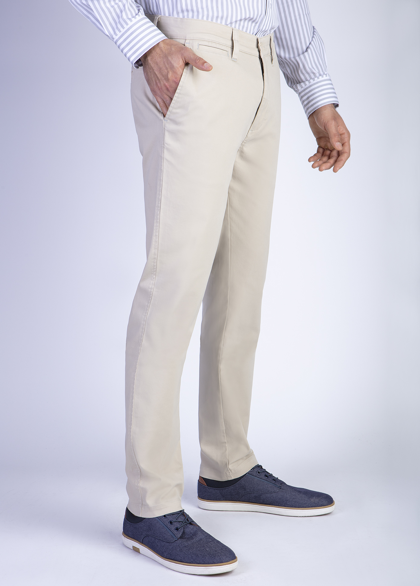 PANTALÓN TWILL SLIM /33 SAND - 1