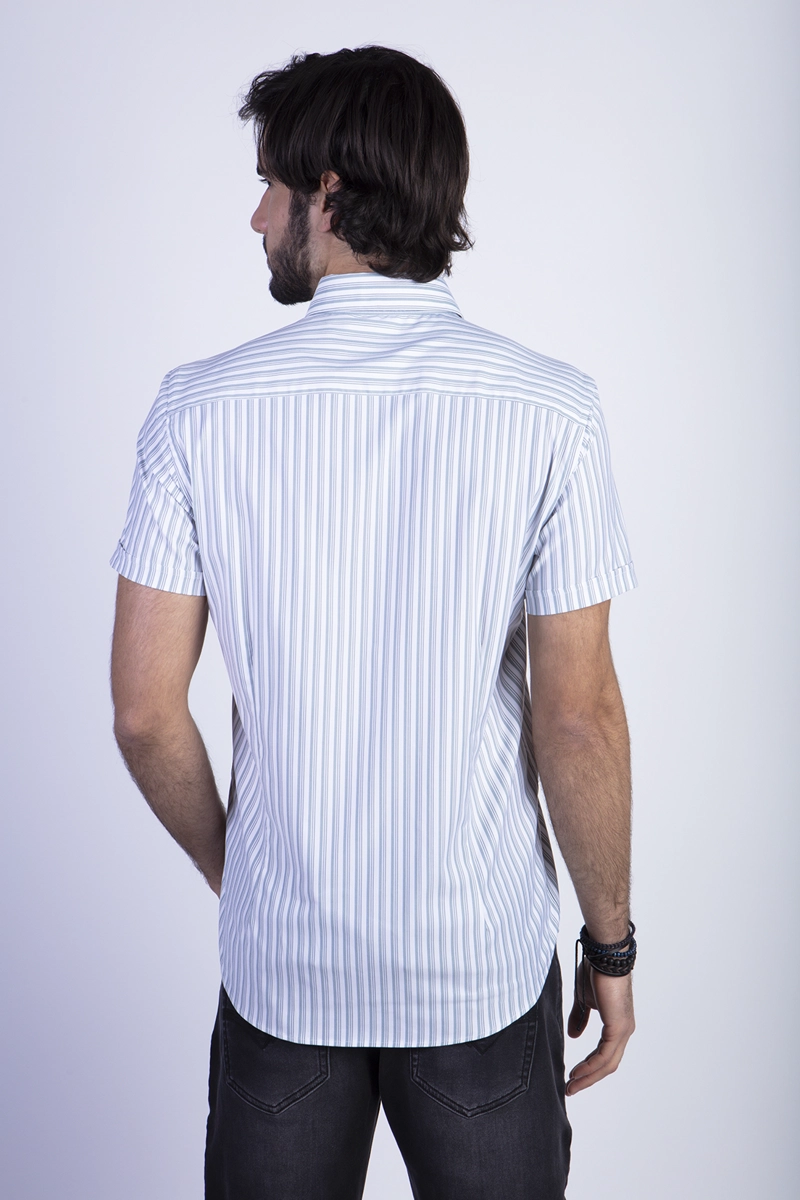 CAMISA LISTADA LANCASTER F GREEN - 2