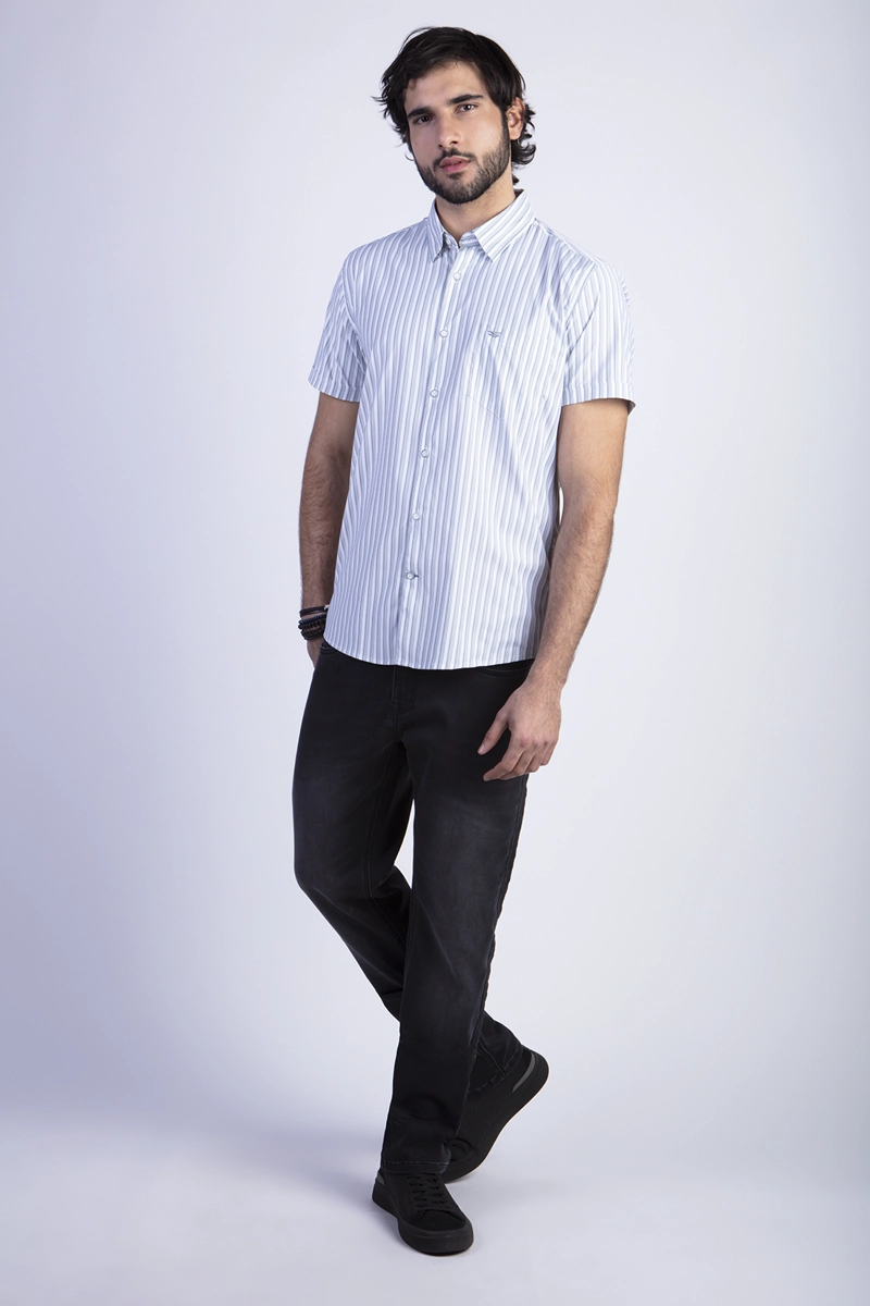 CAMISA LISTADA LANCASTER F GREEN - 3