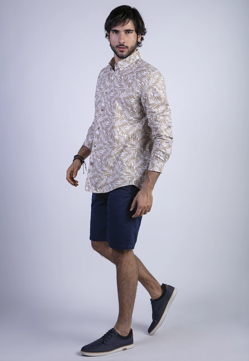 CAMISA ESTAMPADA VERMONT FJ SAND - 3