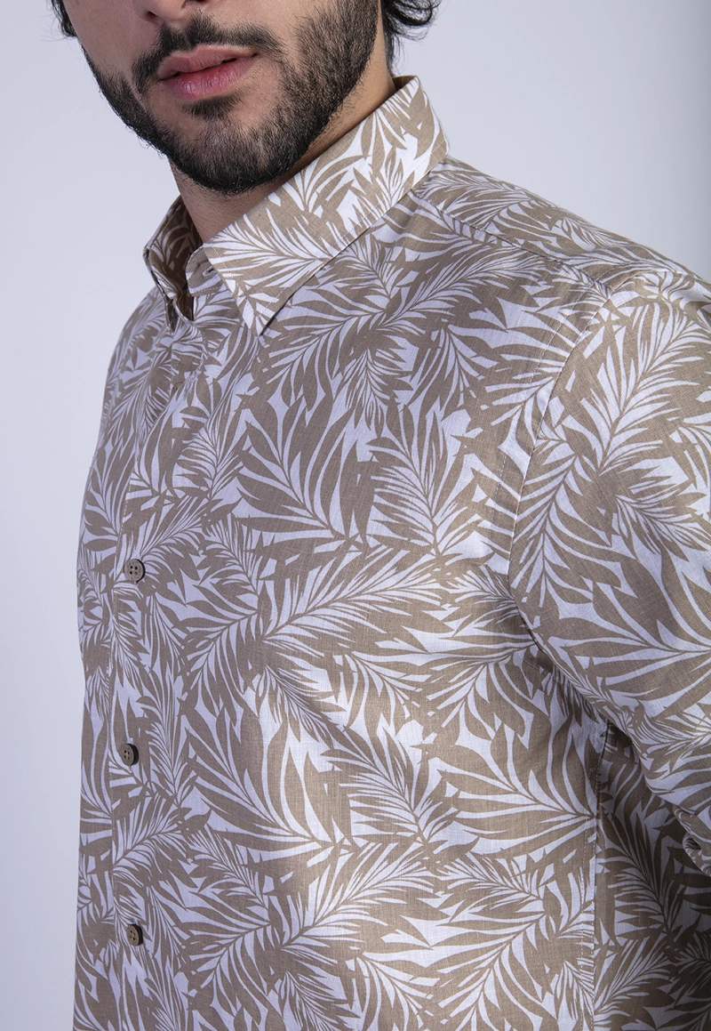 CAMISA ESTAMPADA VERMONT FJ SAND - 4
