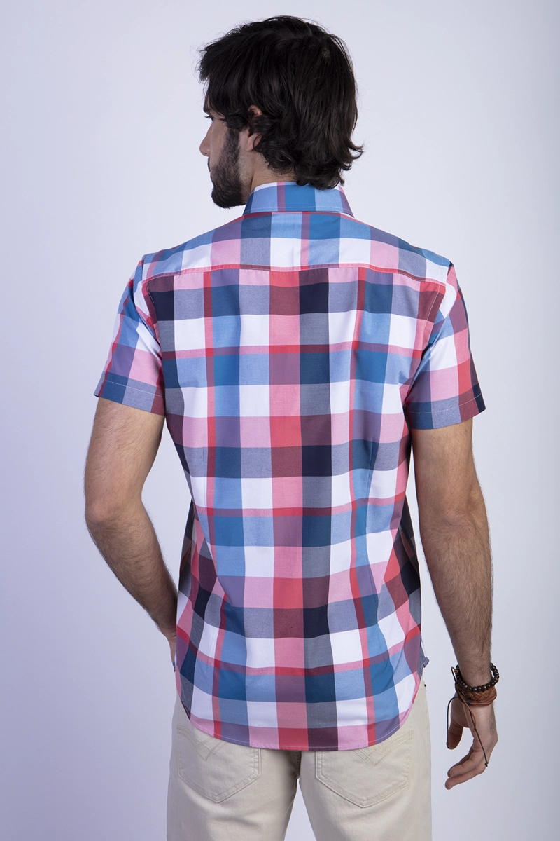 CAMISA CHECKERED NEVADA FJ CORAL - 2