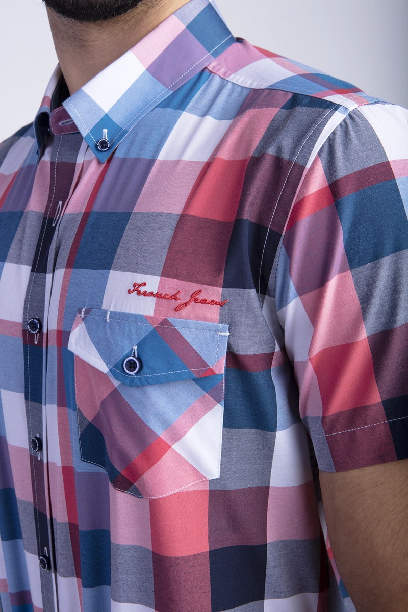 CAMISA CHECKERED NEVADA FJ CORAL - 4