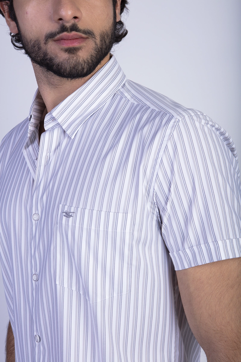 CAMISA LISTADA LANCASTER F SAND - 4