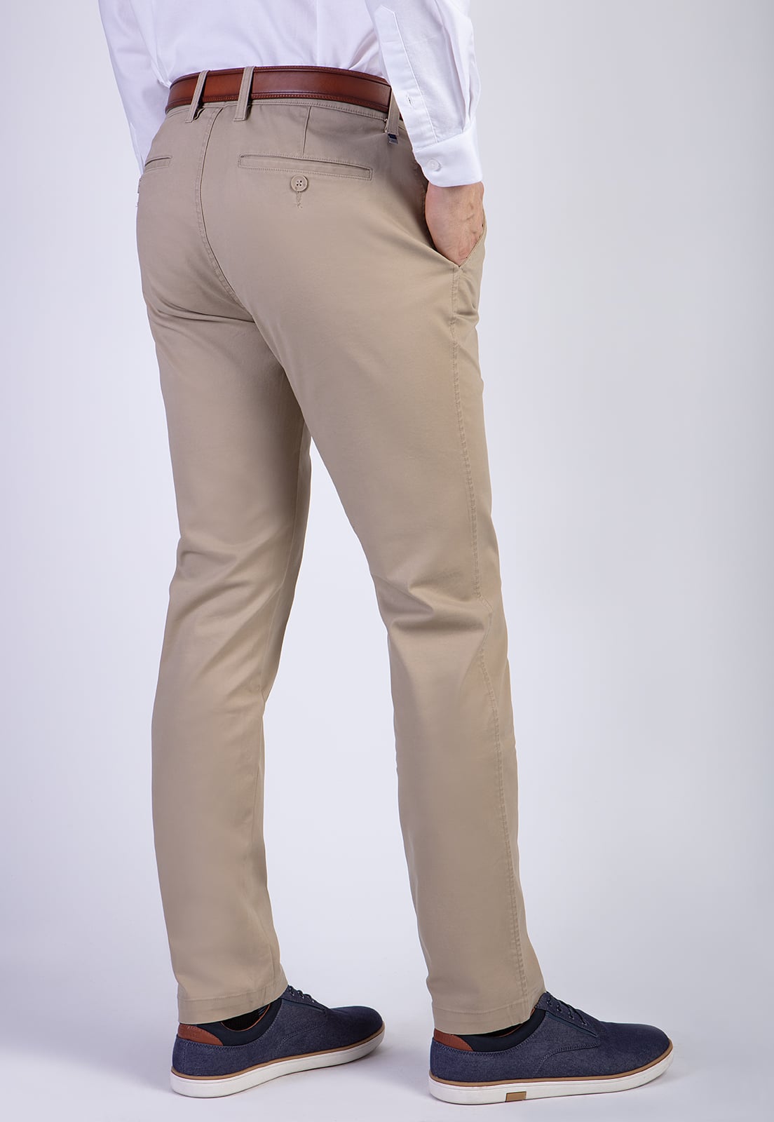 PANTALÓN ALGODÓN HOMBRE FEROUCH KHAKI 206003X0008 TWILL SLIM L/33 - 2