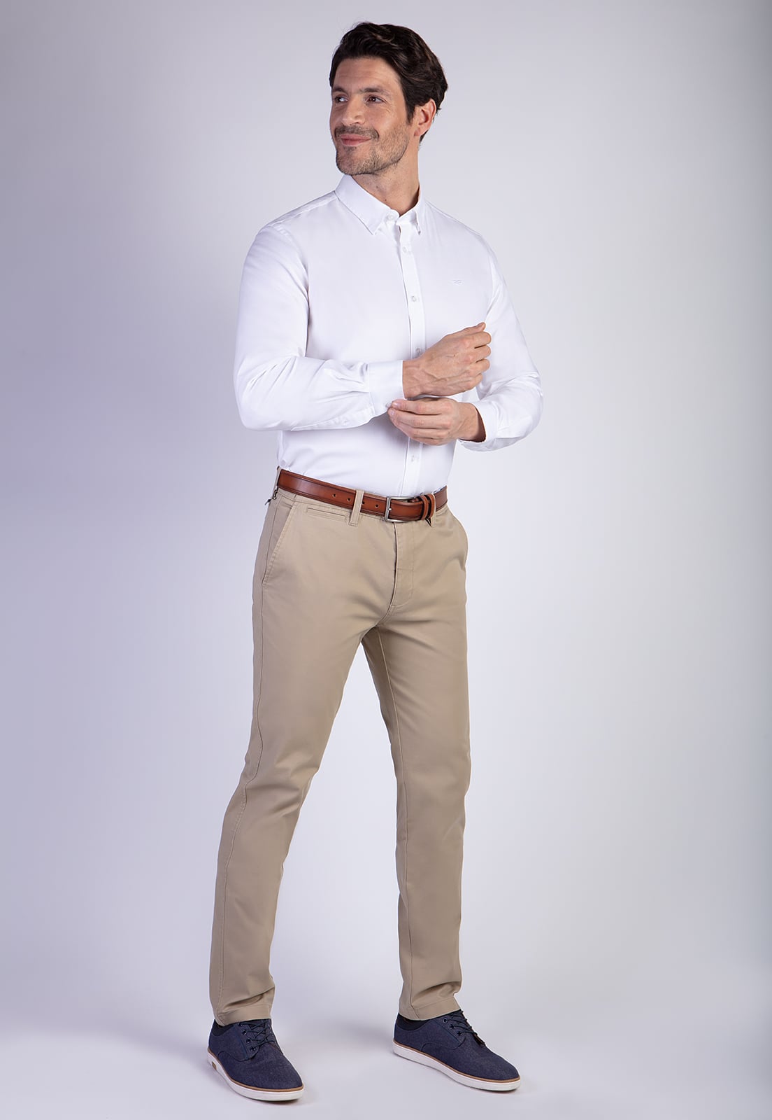 PANTALÓN ALGODÓN HOMBRE FEROUCH KHAKI 206003X0008 TWILL SLIM L/33 - 3