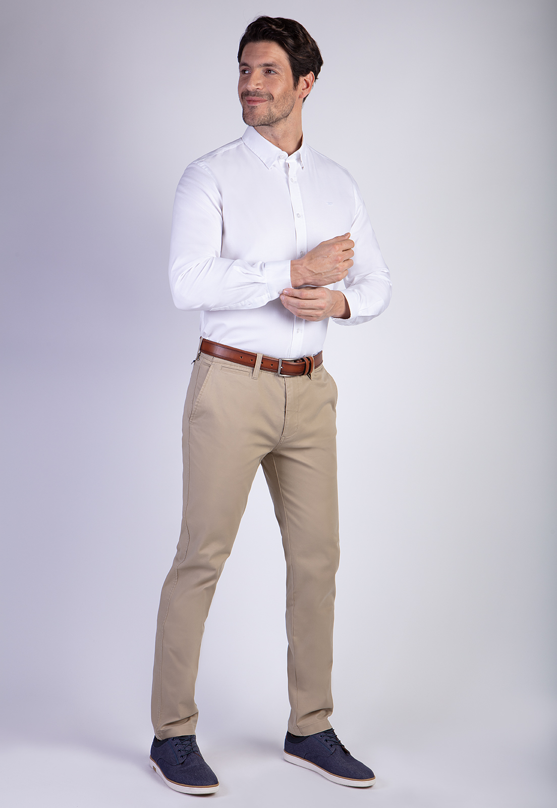 PANTALÓN ALGODÓN HOMBRE FEROUCH KHAKI 206003X0008 TWILL SLIM L/33 - 3