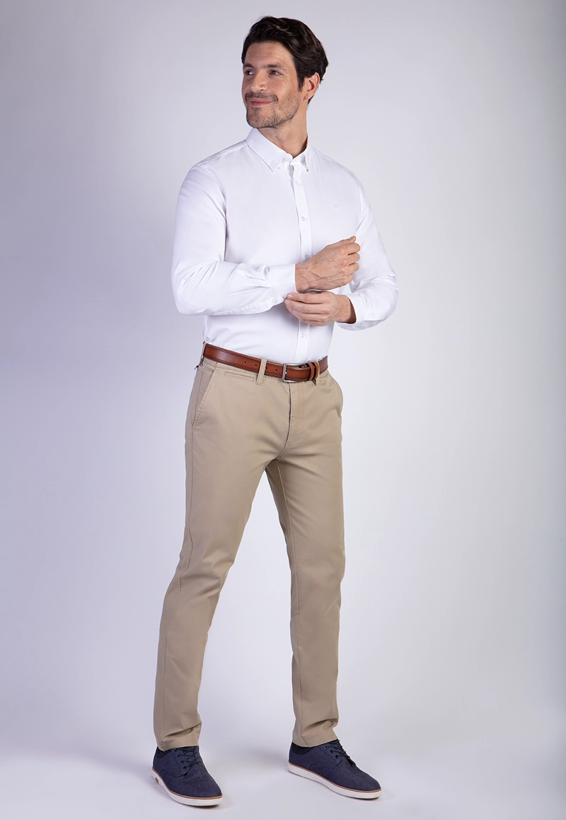 PANTALÓN ALGODÓN HOMBRE FEROUCH KHAKI 206003X0008 TWILL SLIM L/33 - 3