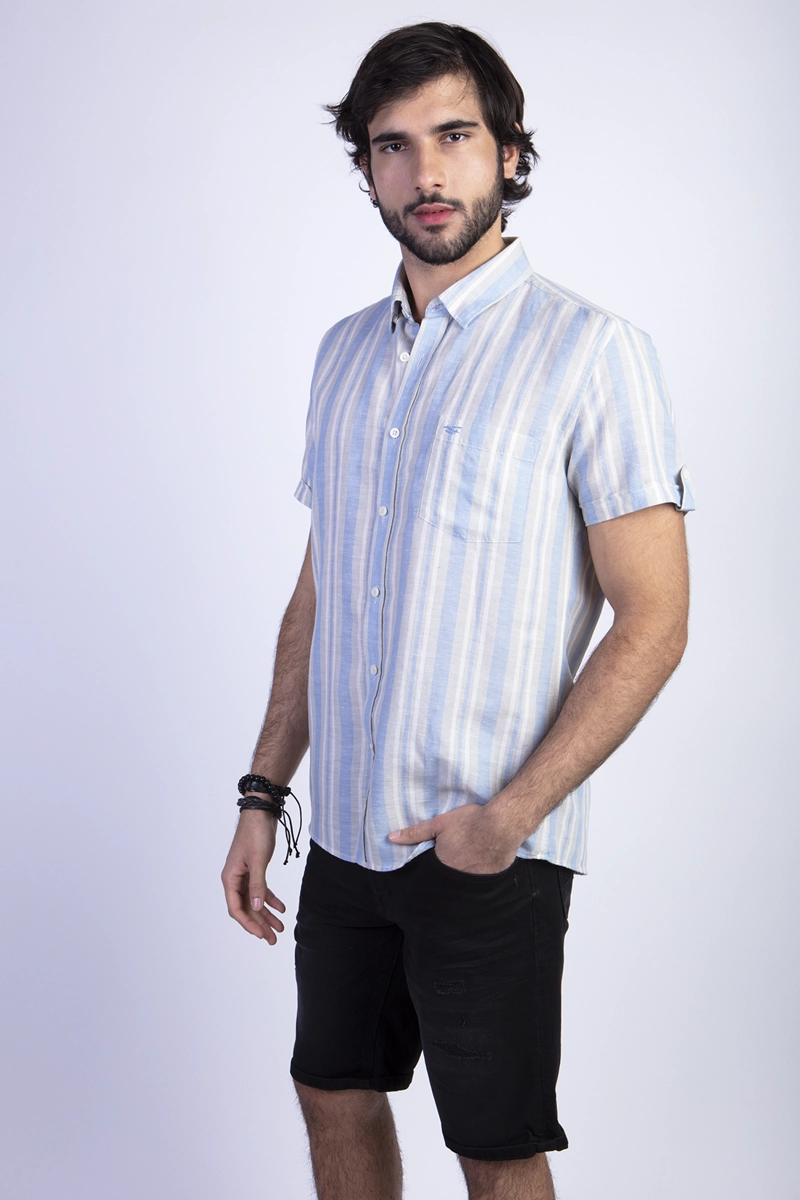 CAMISA LISTADA ST. LOUIS F SKY - 1