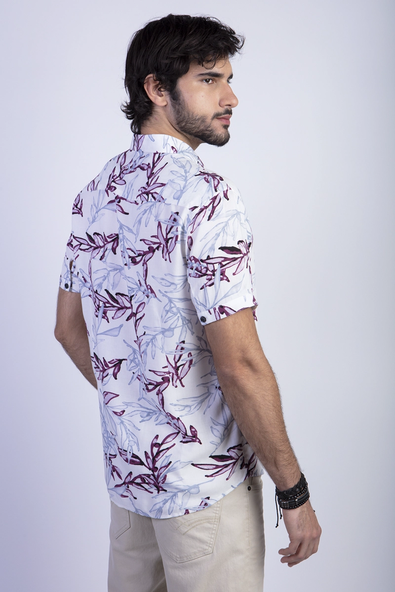 CAMISA ESTAMPADA MEMPHIS FJ BURGUNDY - 2