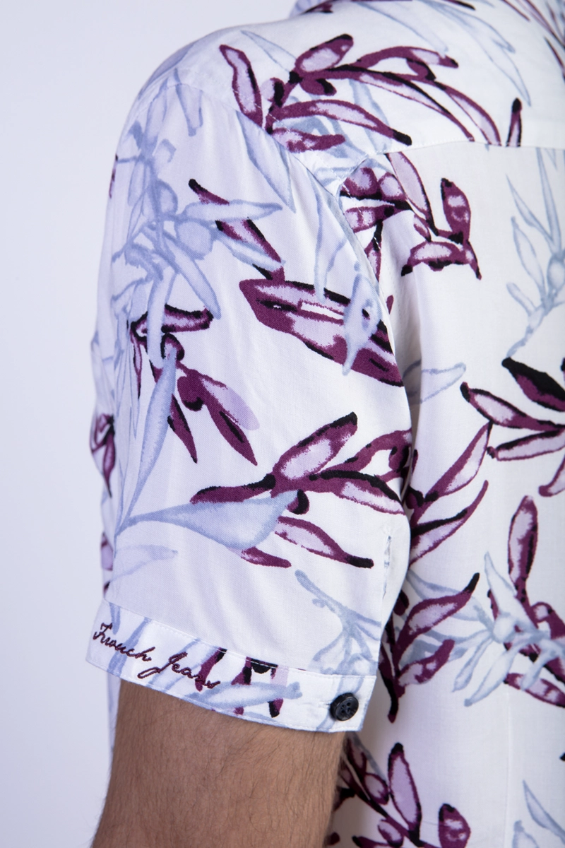 CAMISA ESTAMPADA MEMPHIS FJ BURGUNDY - 4