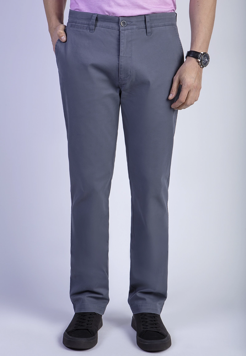 PANTALÓN ALGODÓN HOMBRE FEROUCH GRIS 206001X0107 TWILL METAL WITHOUT PLEATS L/33 - 1