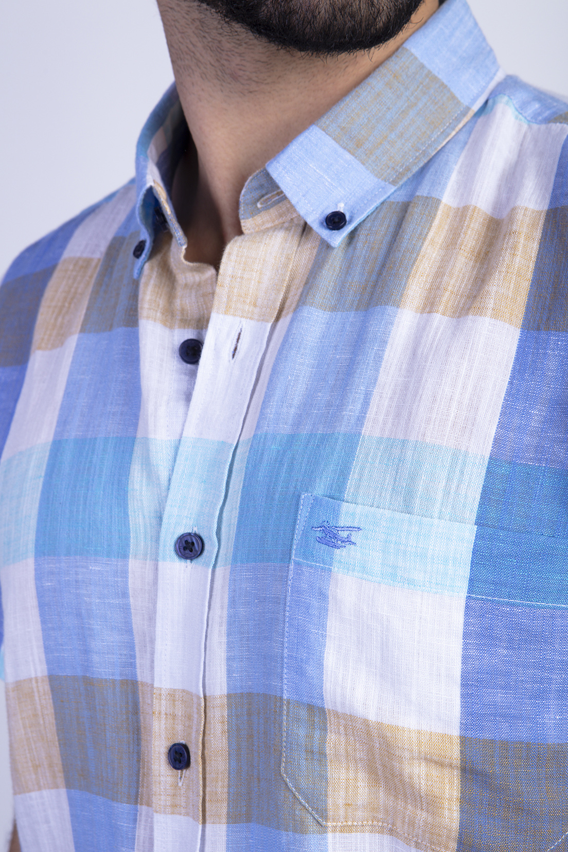 CAMISA CUADRO COLOR F BLUE - 4