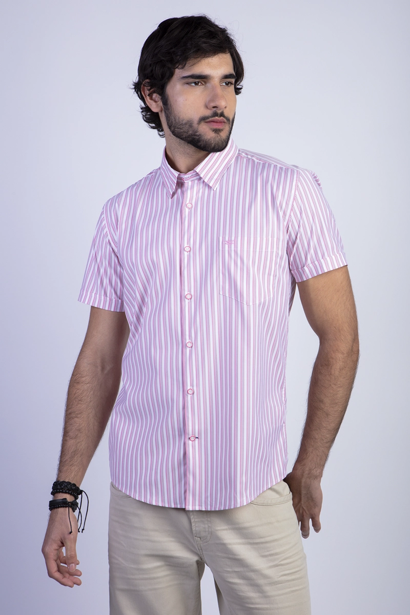 CAMISA LISTADA LANCASTER F RED - 1