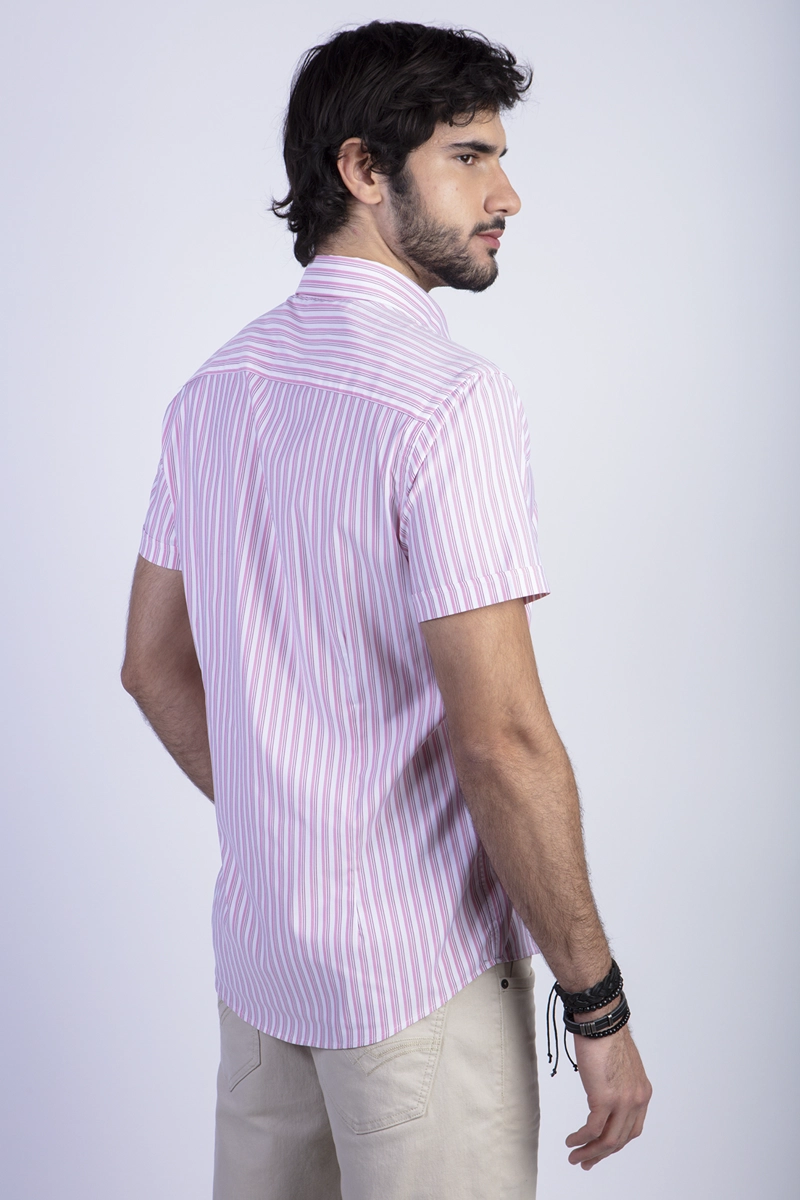 CAMISA LISTADA LANCASTER F RED - 2