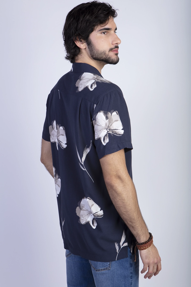 CAMISA ESTAMPADA FLORES FJ BLACK - 2