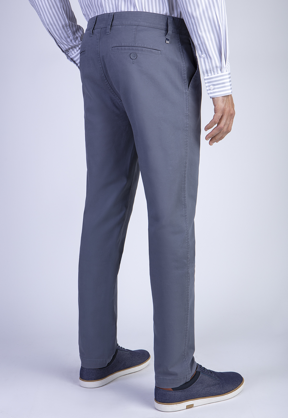 PANTALÓN ALGODÓN HOMBRE FEROUCH GRIS 206002X0107 TWILL METAL SLIM L/31 - 2