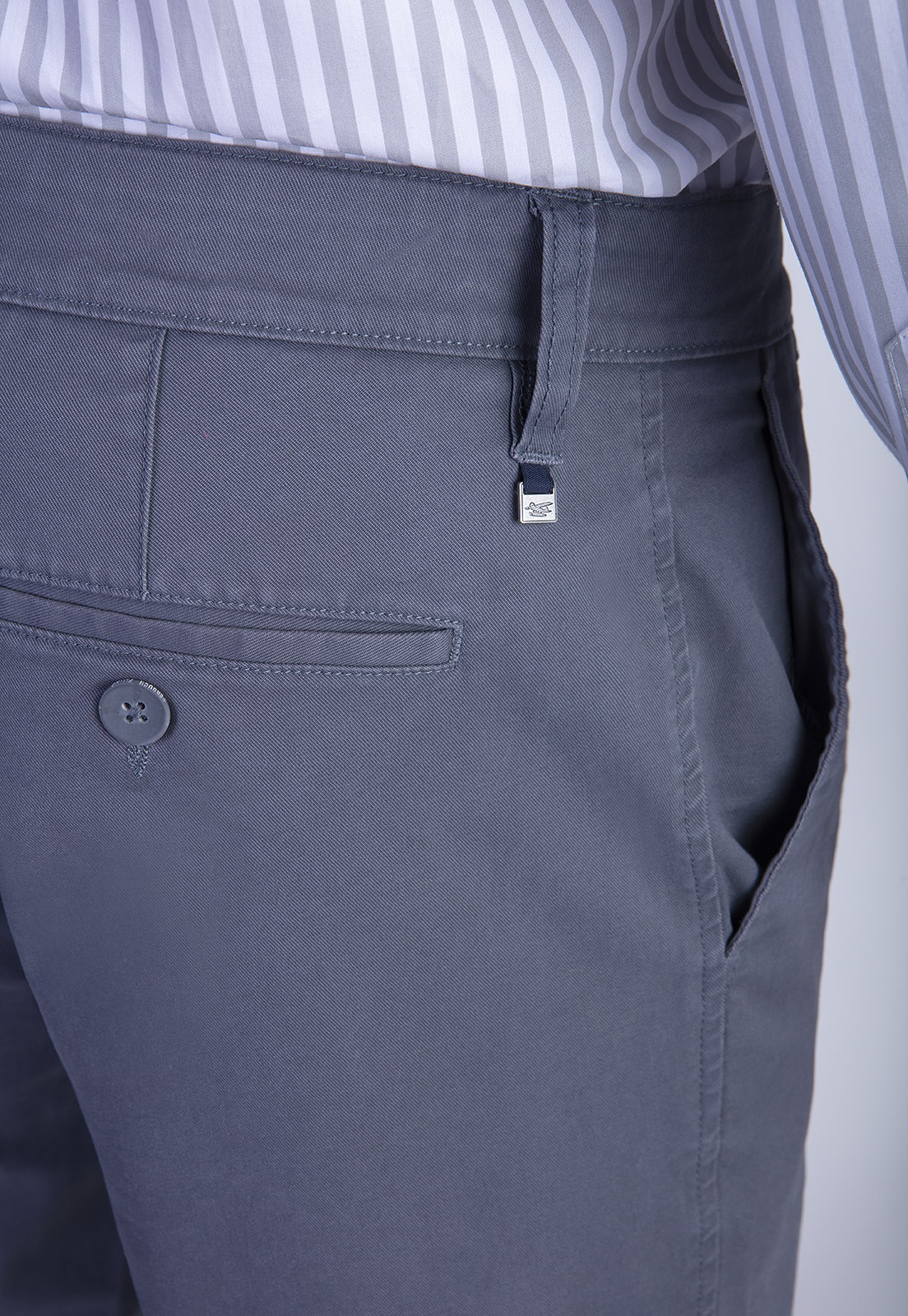 PANTALÓN ALGODÓN HOMBRE FEROUCH GRIS 206002X0107 TWILL METAL SLIM L/31 - 4
