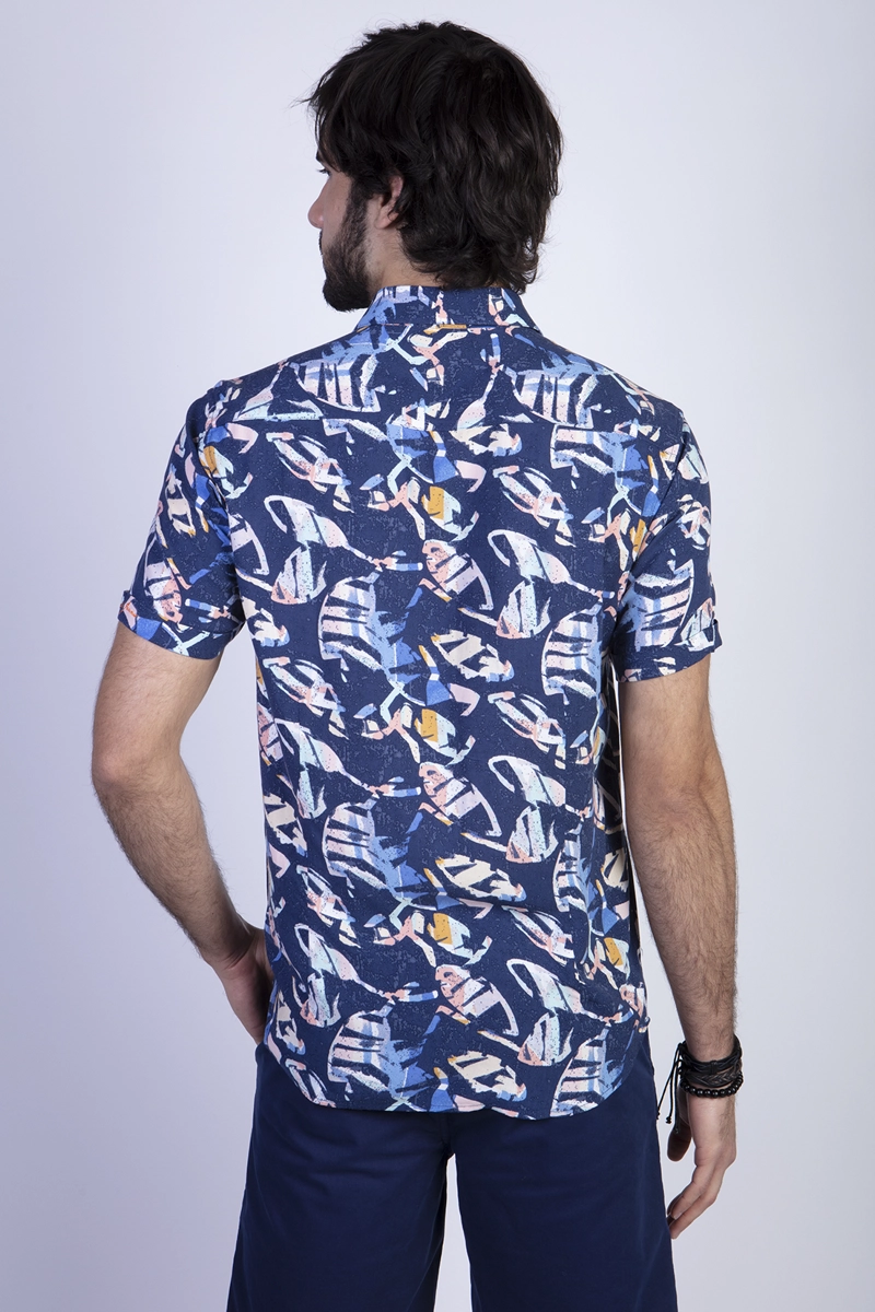 CAMISA ESTAMPADA DAKOTA FJ NAVY - 2