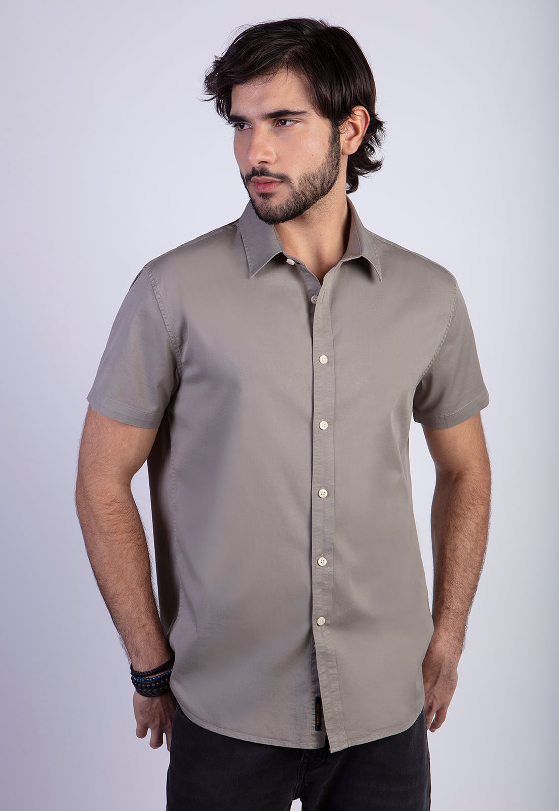 CAMISA OVERSIDE MIAMI FJ LT MILITARY - 1