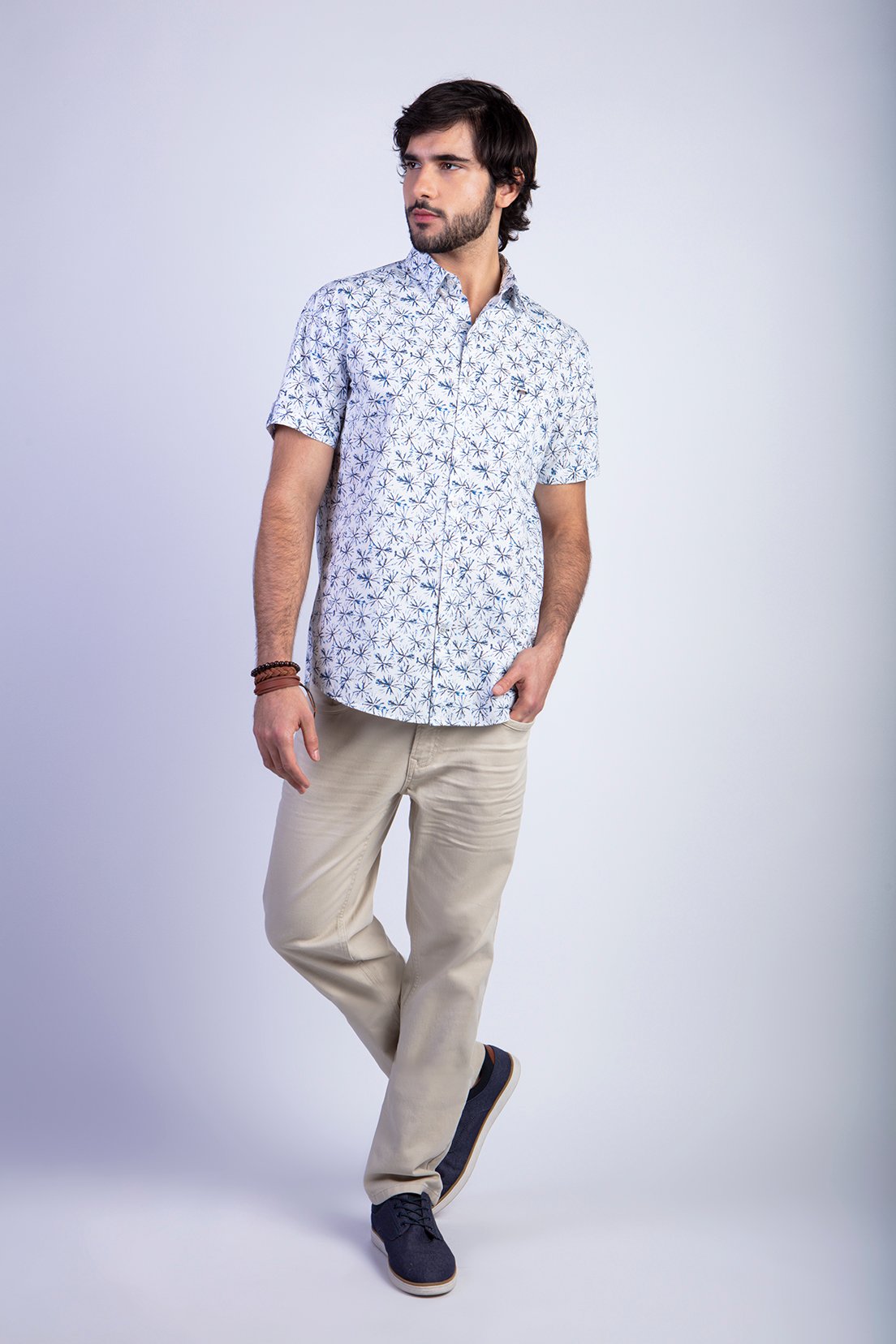 CAMISA ESTAMPADA CAMBRIDGE FJ NAVY - 3