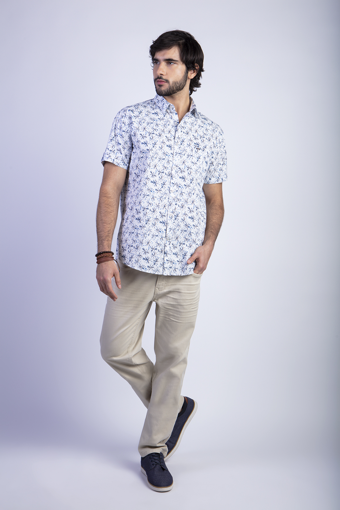 CAMISA ESTAMPADA CAMBRIDGE FJ NAVY - 3