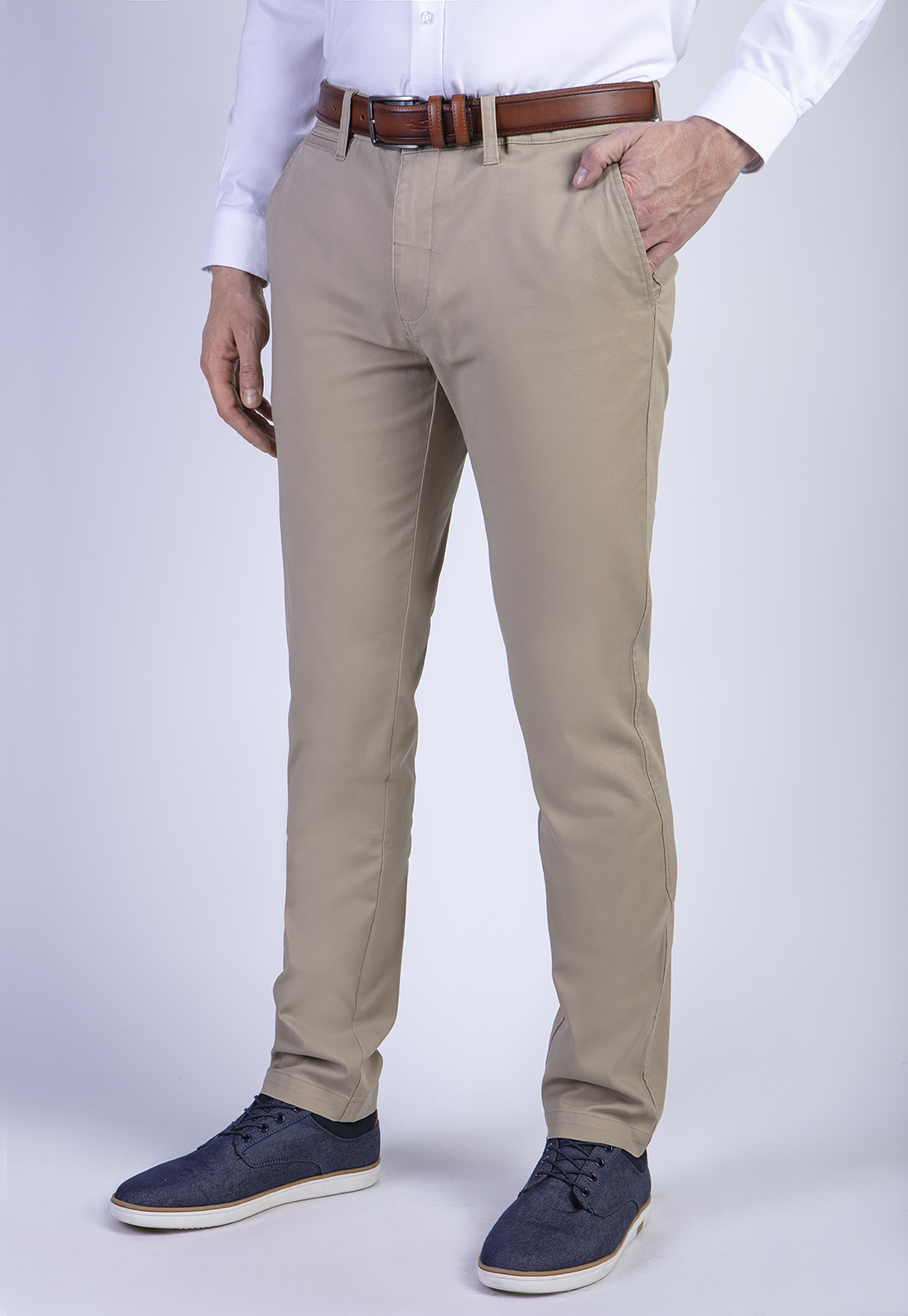 PANTALON L/31 TWILL SLIM KHAKI - 1