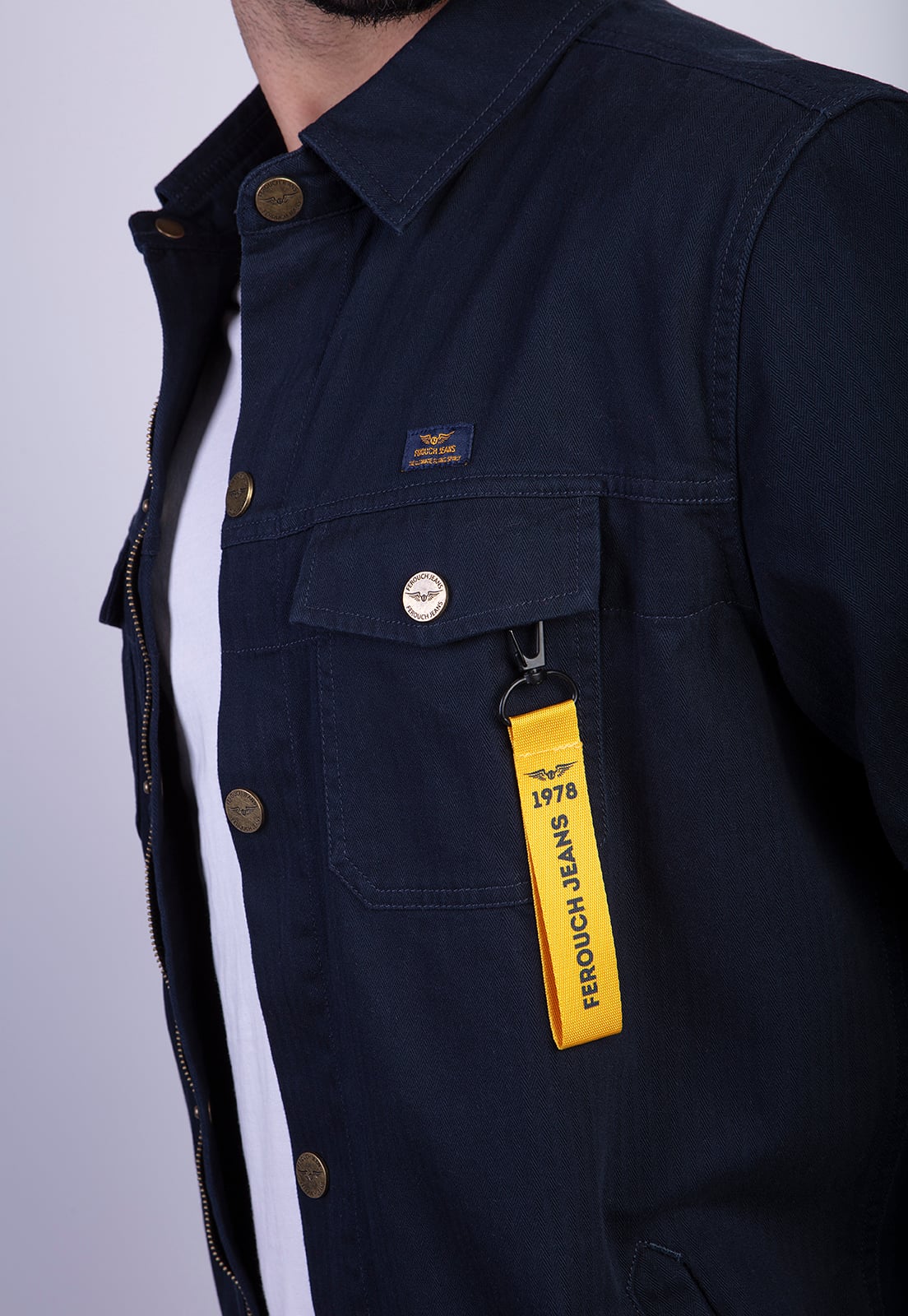 CHAQUETA OVERSHIRT SILVER FJ NAVY - 4