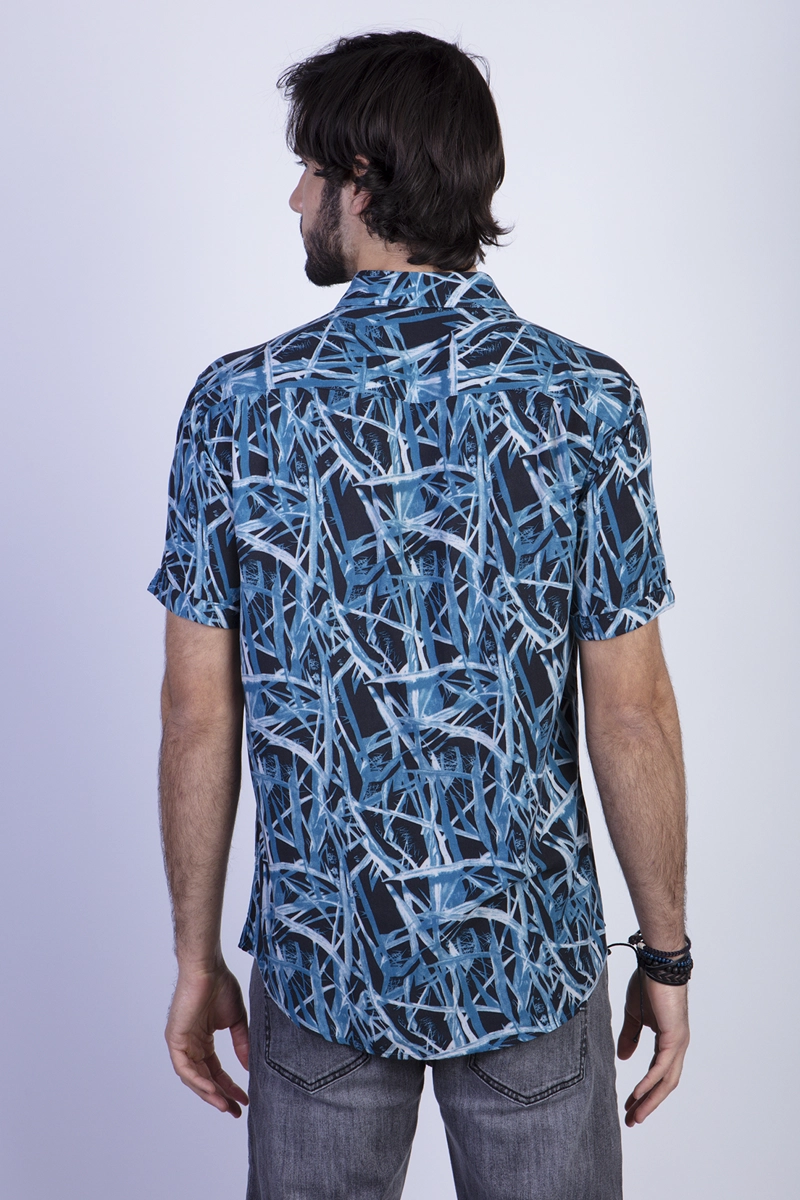 CAMISA ESTAMPADA BAMBOO FJ BLUE - 2