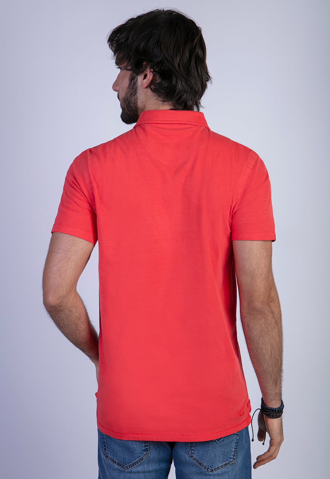 POLERA POLO LAVADA ORLANDO CORAL - 2