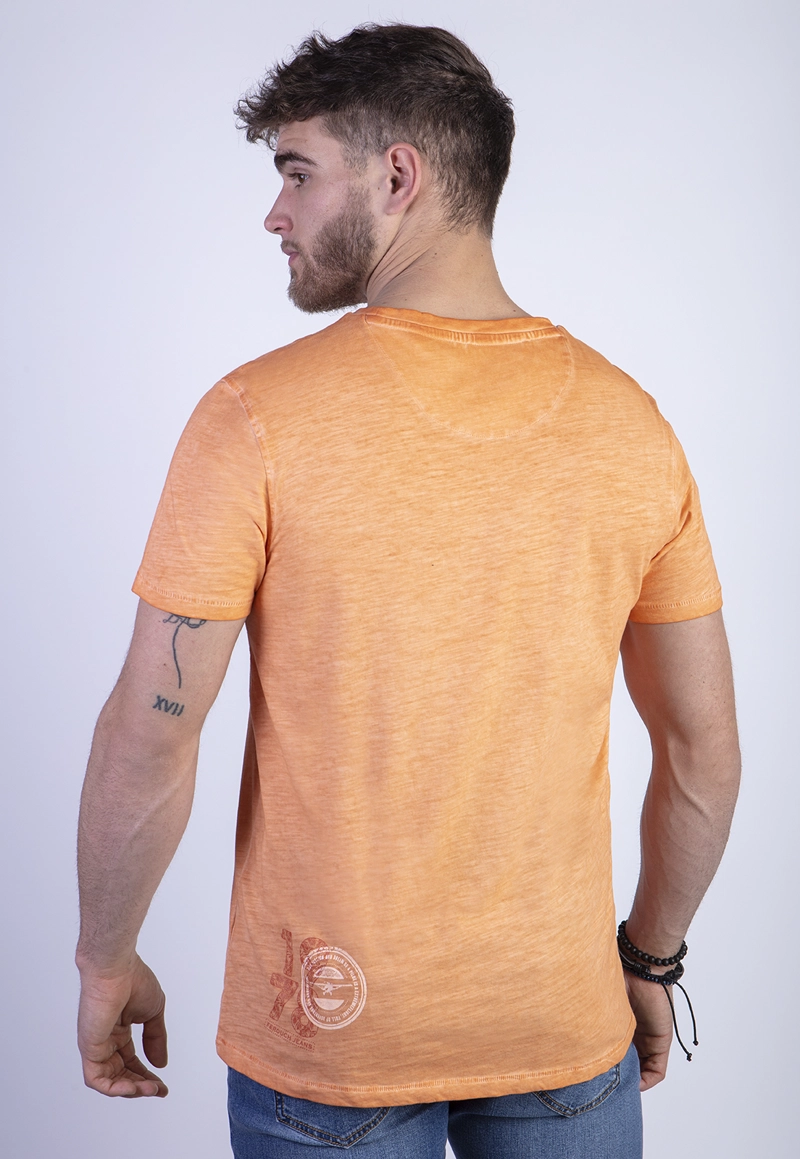 POLERA DIRTY WASH NEW YORK ORANGE - 2