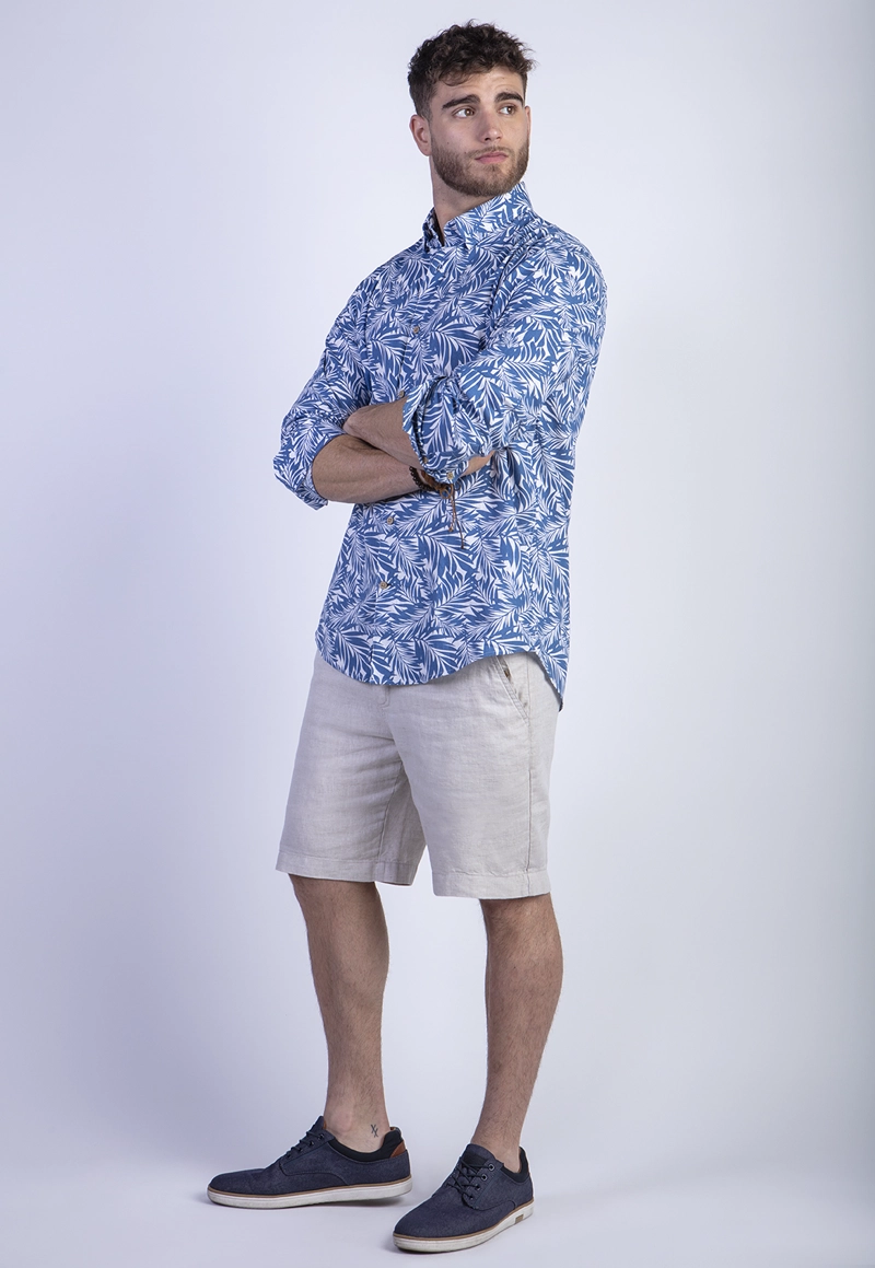 CAMISA ESTAMPADA VERMONT FJ INDIGO - 3
