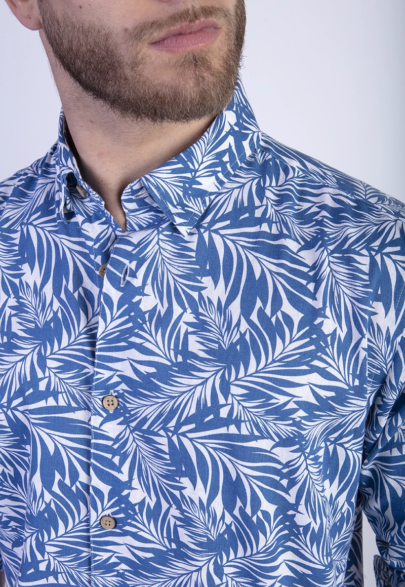 CAMISA ESTAMPADA VERMONT FJ INDIGO - 4