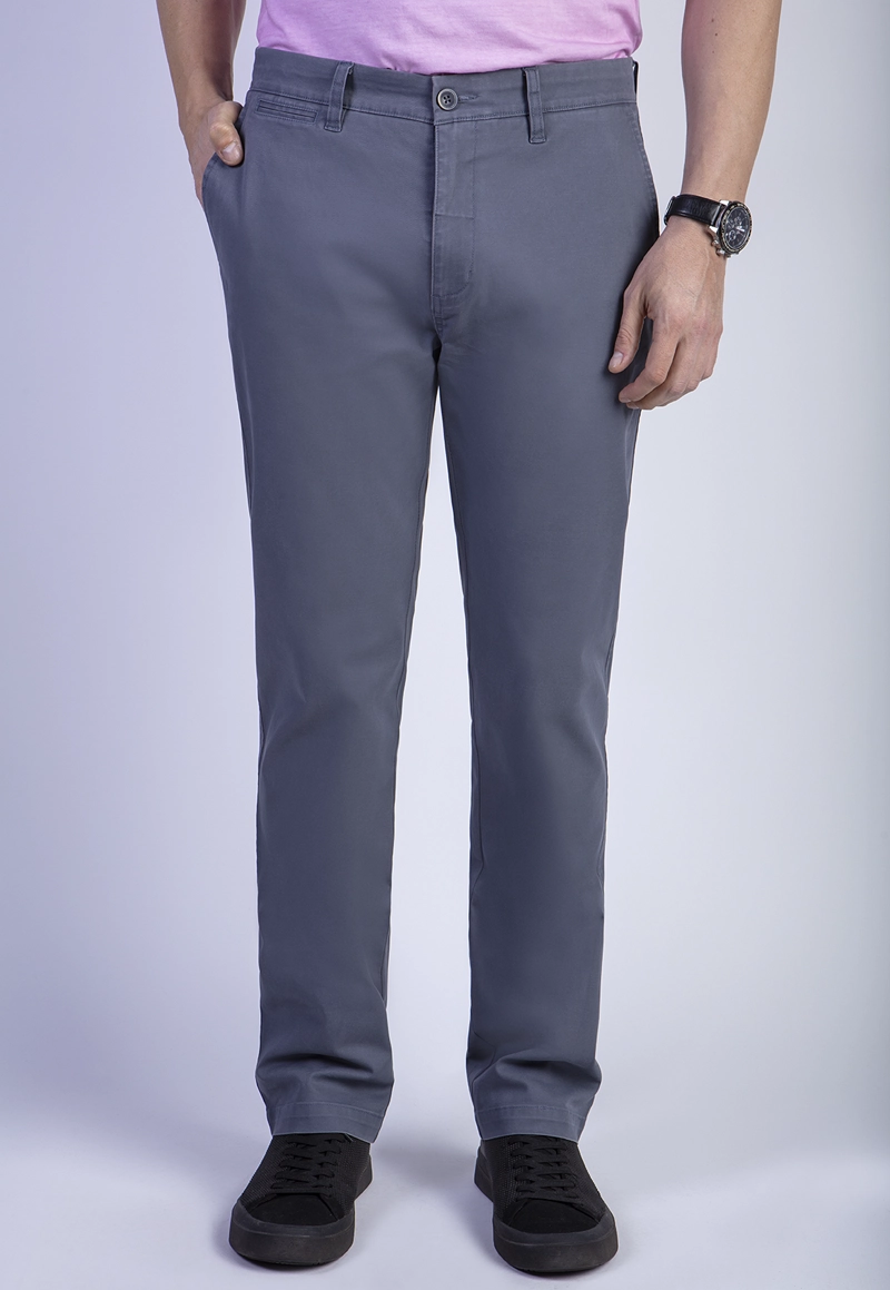 PANTALÓN ALGODÓN HOMBRE FEROUCH GRIS 206000X0107 TWILL REGULAR L/31 METAL - 1