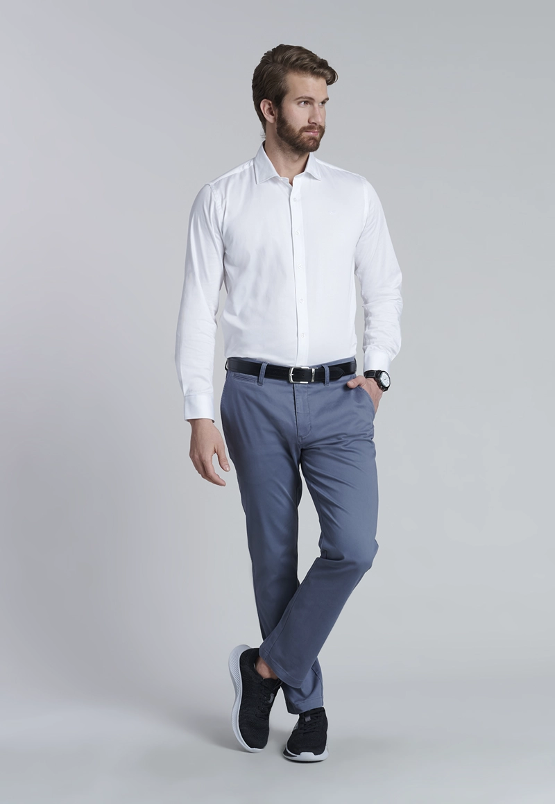 PANTALÓN ALGODÓN HOMBRE FEROUCH GRIS 206000X0107 TWILL REGULAR L/31 METAL - 6